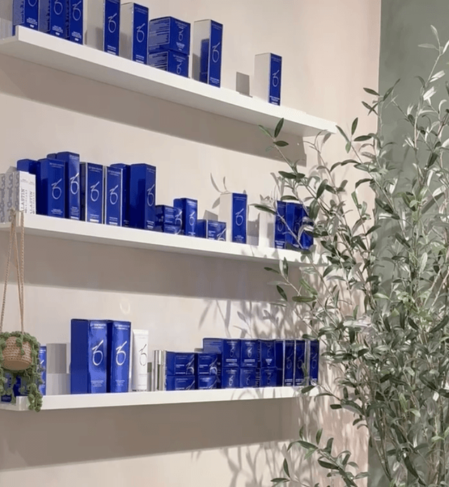 ZO skincare wall display
